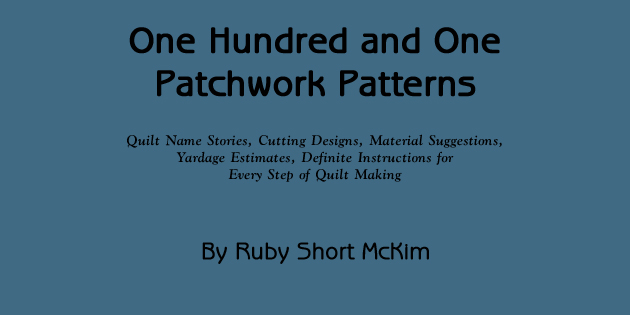 101 Patchwork Patterns by Ruby Short McKim