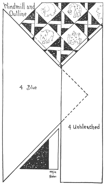 Windmill and Outline Quilt